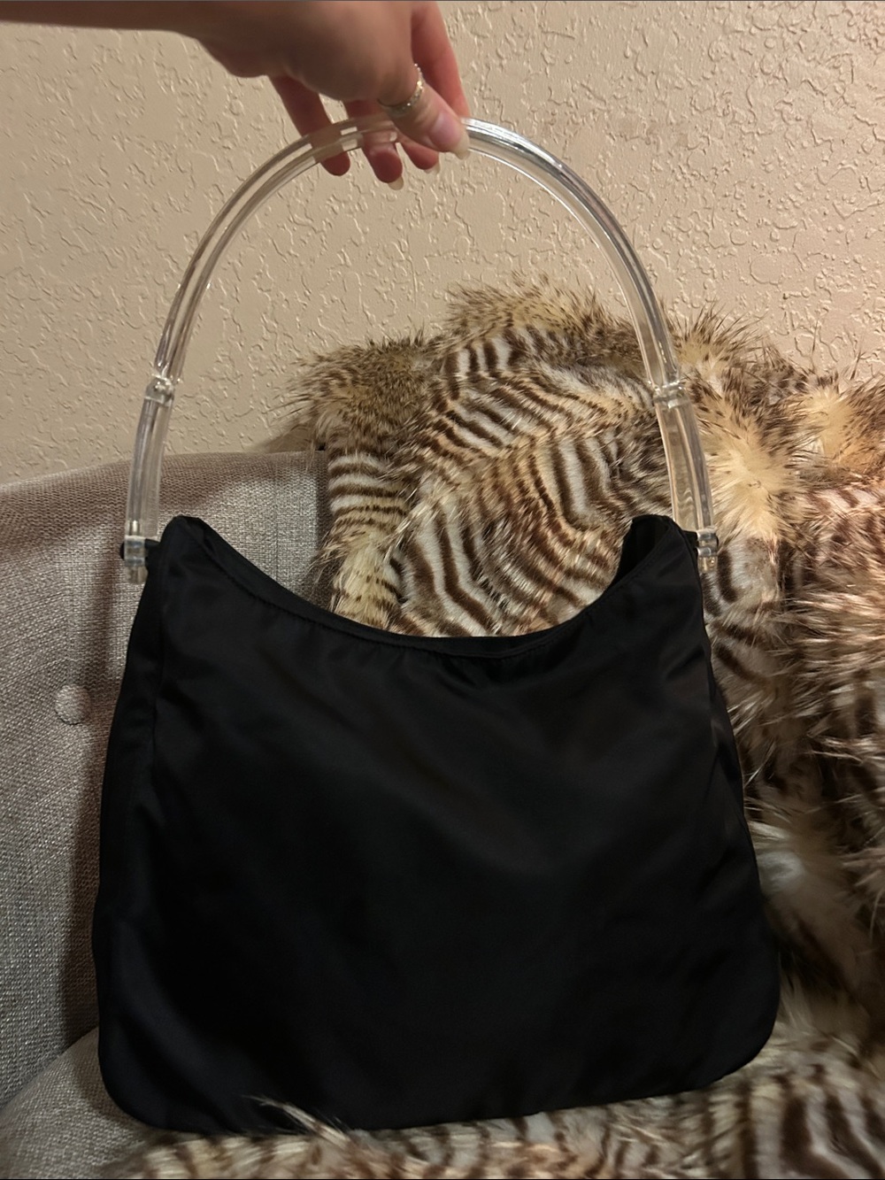 Vintage PRADA Tessuto Lucite Shoulder Bag